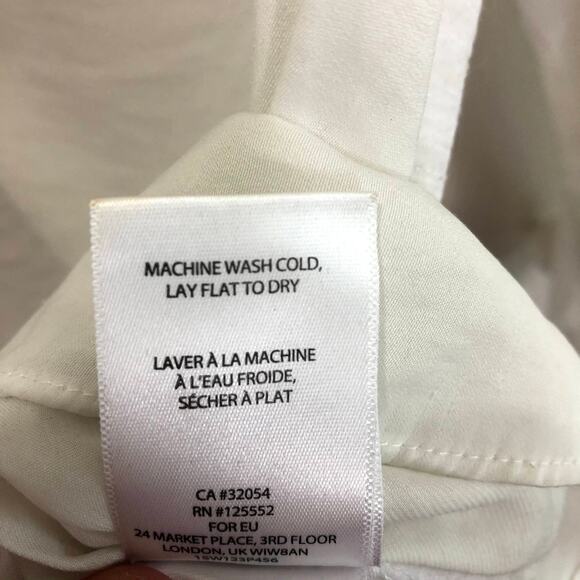 Anthropologie Dolan Semi-Sheer White Blouse Medium - Picture 6 of 9